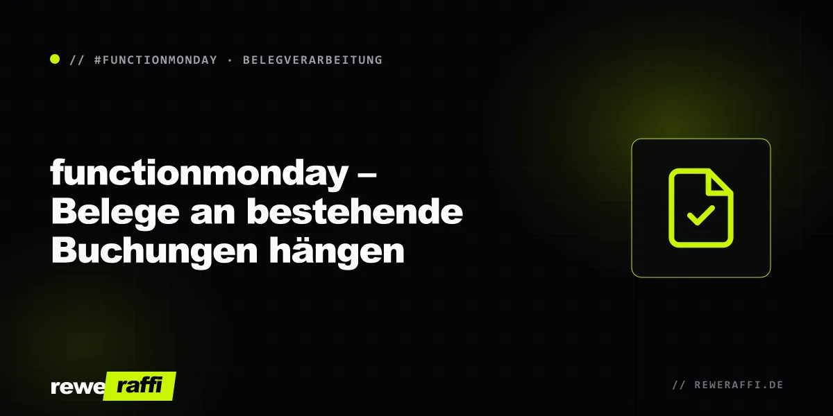 functionmonday – Belege an bestehende Buchungen hängen