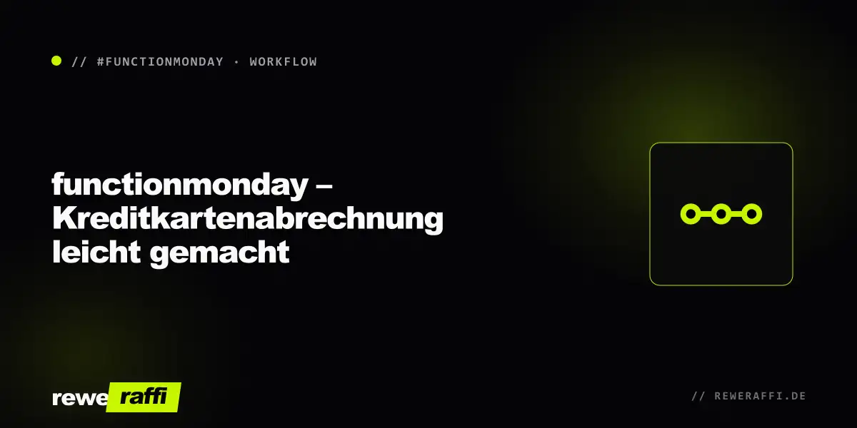 Cover: functionmonday – Kreditkartenabrechnung leicht gemacht