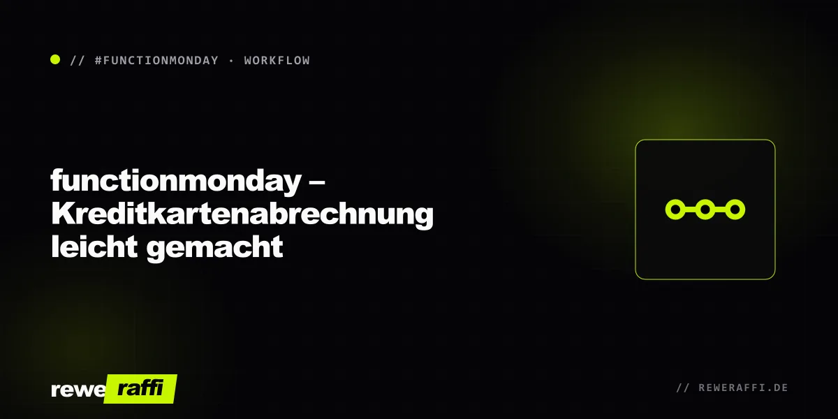 functionmonday – Kreditkartenabrechnung leicht gemacht