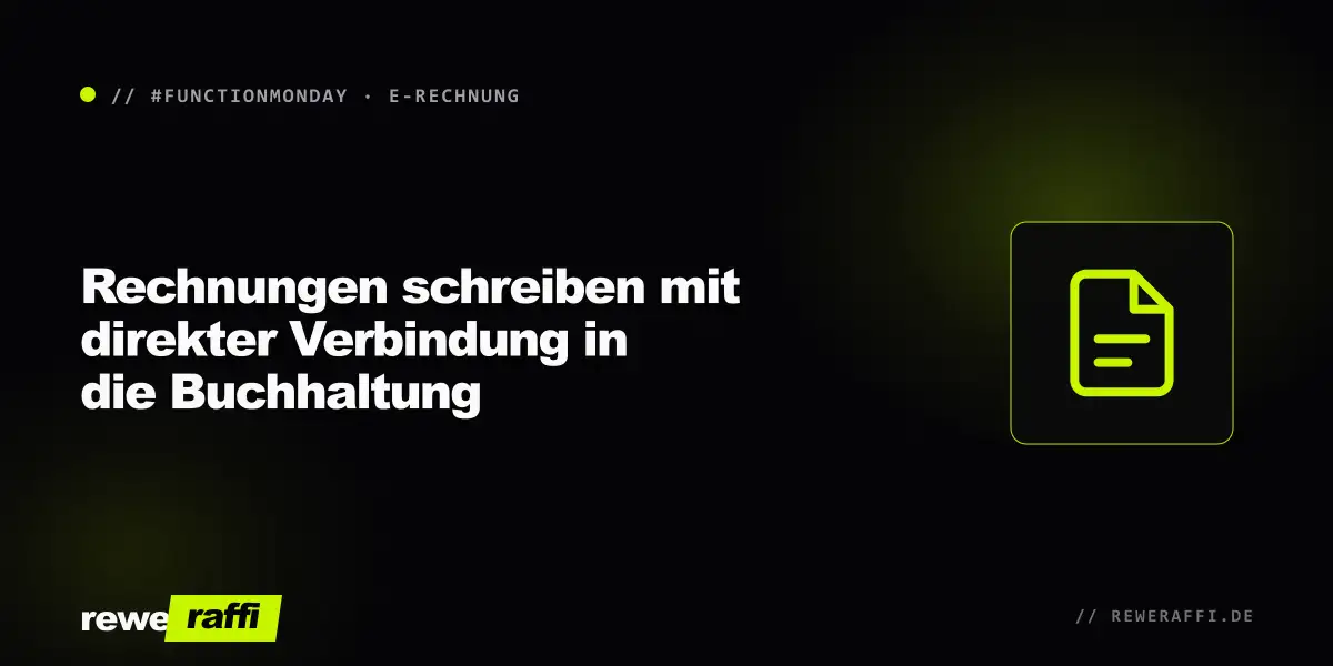 Cover: Rechnungen schreiben mit direkter Verbindung in die Buchhaltung