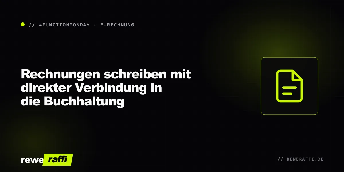 Rechnungen schreiben mit direkter Verbindung in die Buchhaltung