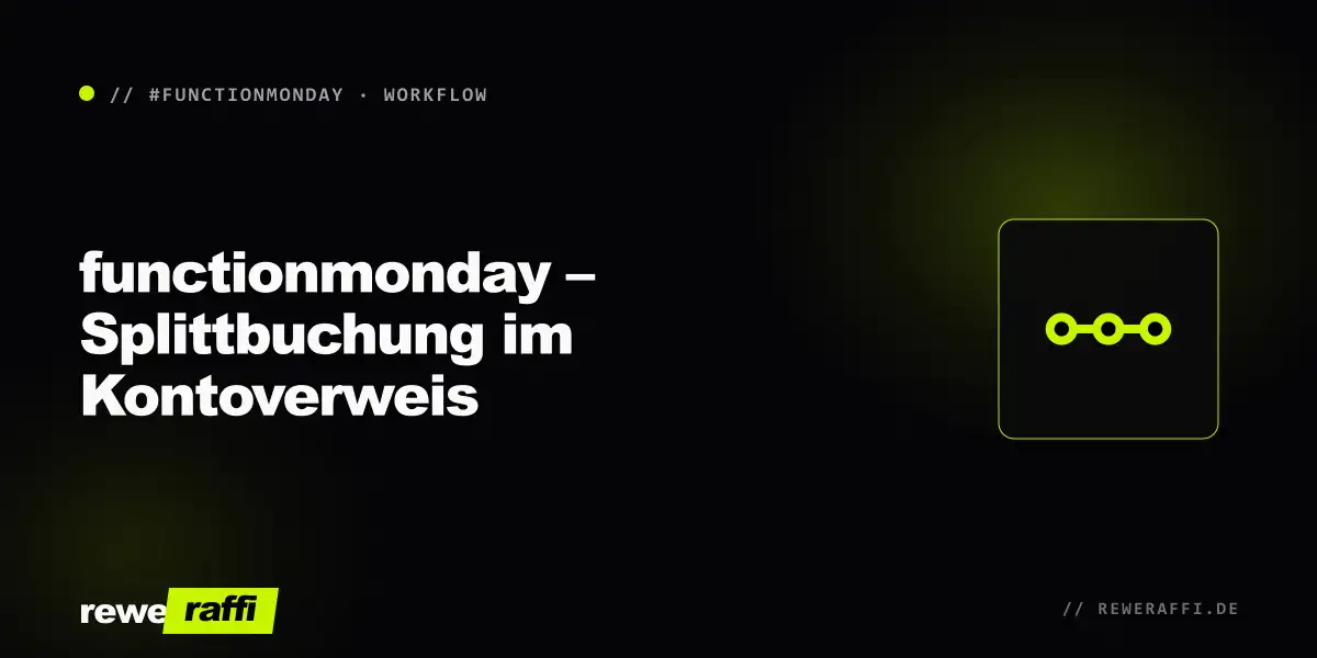 Cover: functionmonday – Splittbuchung im Kontoverweis