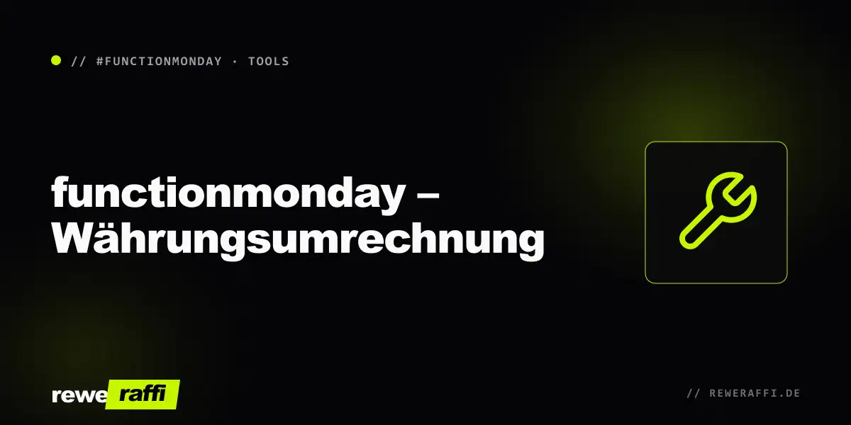 Cover: functionmonday – Währungsumrechnung
