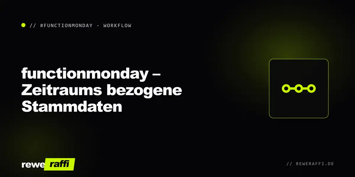 Cover: functionmonday – Zeitraums bezogene Stammdaten