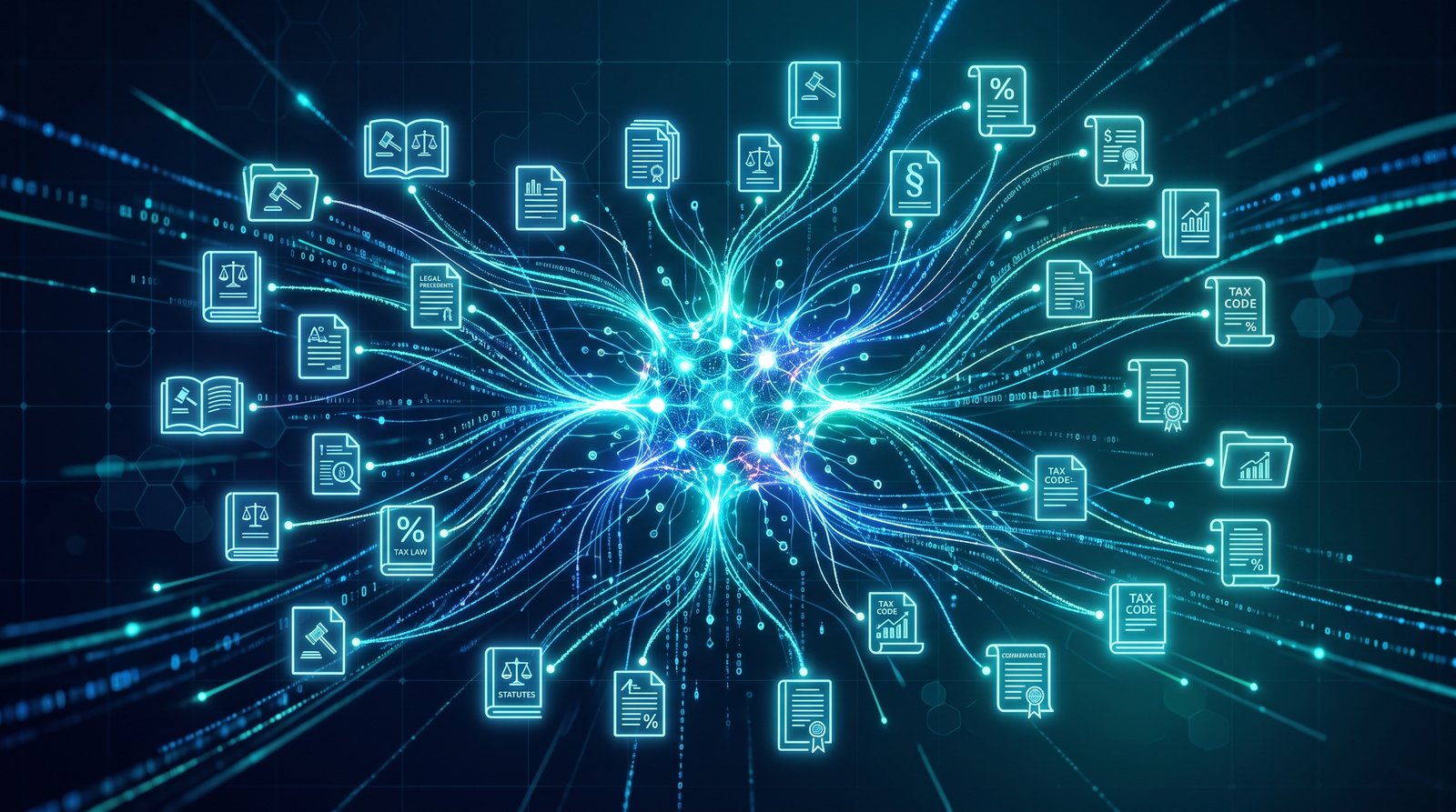 RAG-Netzwerk: KI verbindet Fachquellen zu Steuerrecht &mdash; Retrieval-Augmented Generation
